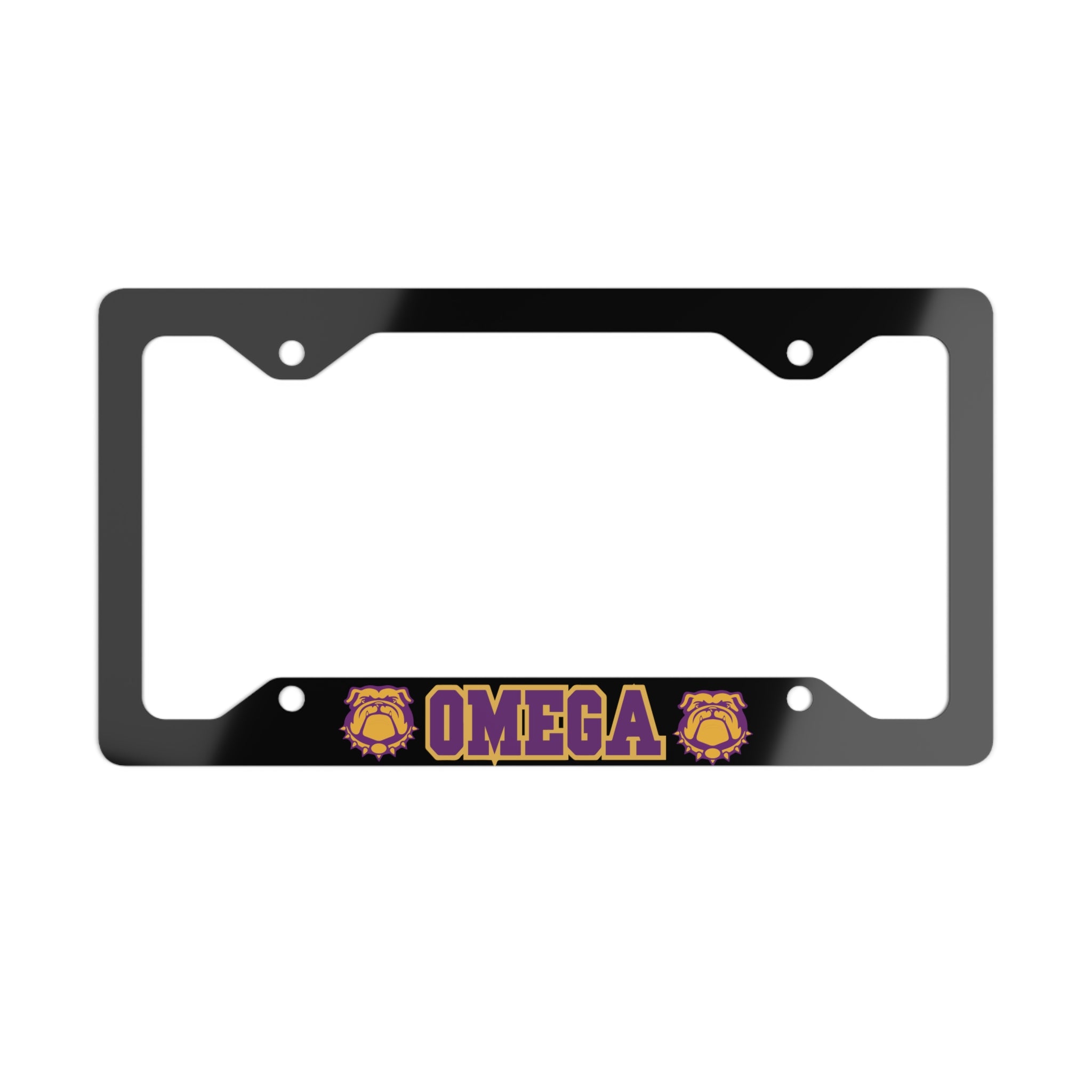 Omega Metal License Plate Frame