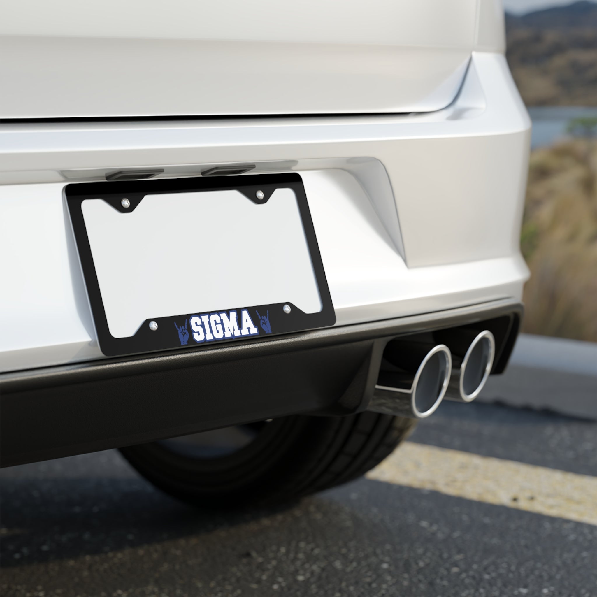 Sigma Metal License Plate Frame