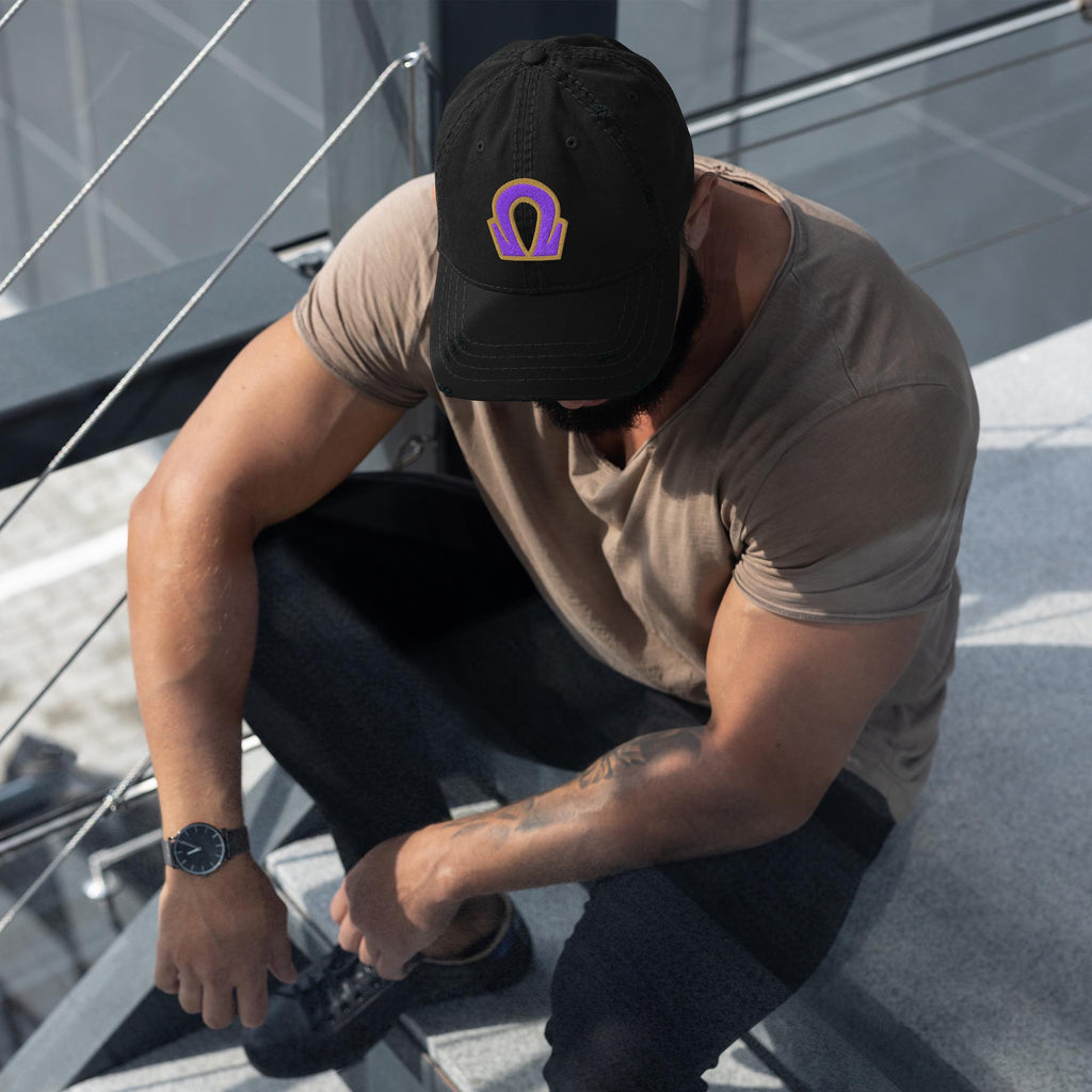 Omega Distressed Dad Hat
