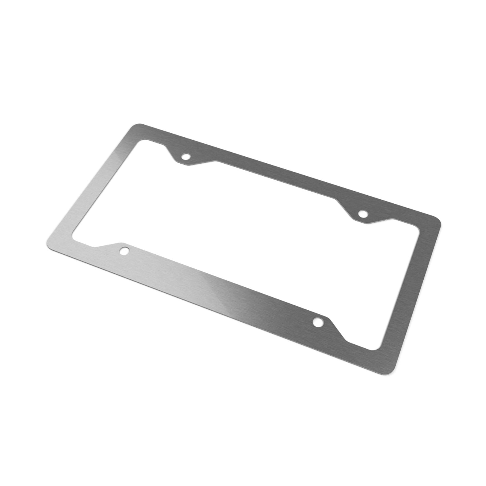 Alpha Metal License Plate Frame