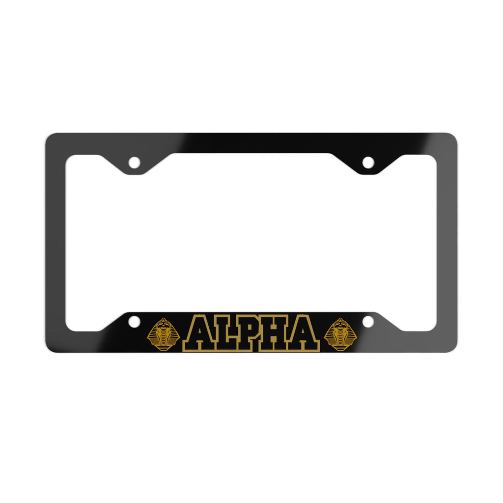 Alpha Metal License Plate Frame