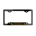 Alpha Metal License Plate Frame