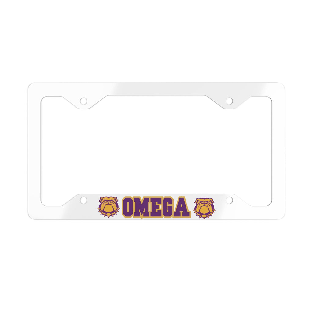 Omega Metal License Plate Frame