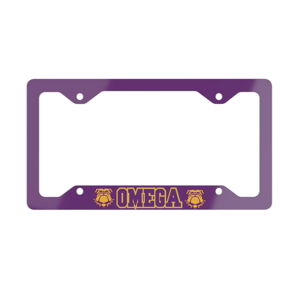 Omega Metal License Plate Frame